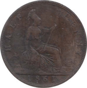 1861 HALFPENNY ( VF ) - Halfpenny - Cambridgeshire Coins