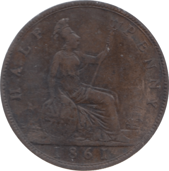 1861 HALFPENNY ( VF ) - Halfpenny - Cambridgeshire Coins