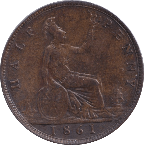 1861 HALFPENNY ( VF ) - Halfpenny - Cambridgeshire Coins