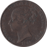 1861 JERSEY 1/13 OF A SHILLING - WORLD COINS - Cambridgeshire Coins
