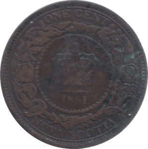 1861 NOVA SCOTIA ONE CENT - WORLD COINS - Cambridgeshire Coins