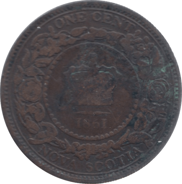 1861 NOVA SCOTIA ONE CENT - WORLD COINS - Cambridgeshire Coins