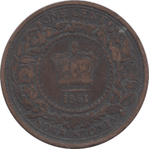 1861 NOVA SCOTIA ONE CENT - WORLD COINS - Cambridgeshire Coins