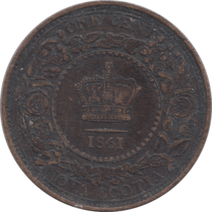 1861 NOVA SCOTIA ONE CENT - WORLD COINS - Cambridgeshire Coins