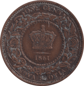 1861 ONE CENT NOVA SCOTIA - WORLD COINS - Cambridgeshire Coins