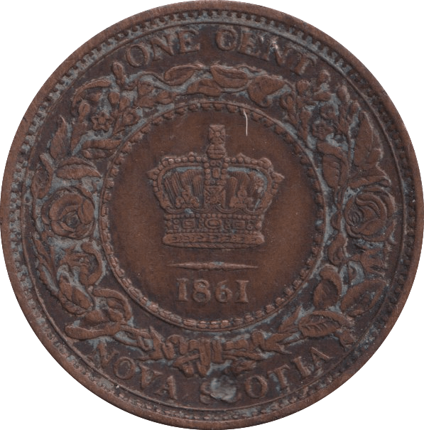 1861 ONE CENT NOVA SCOTIA - WORLD COINS - Cambridgeshire Coins