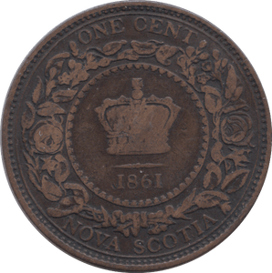 1861 ONE CENT NOVA SCOTIA - WORLD COINS - Cambridgeshire Coins