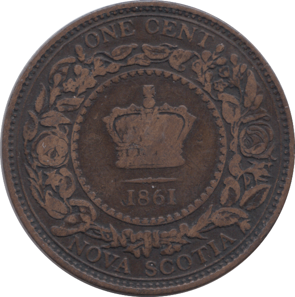 1861 ONE CENT NOVA SCOTIA - WORLD COINS - Cambridgeshire Coins