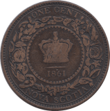 1861 ONE CENT NOVA SCOTIA - WORLD COINS - Cambridgeshire Coins