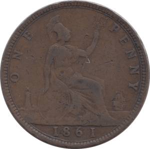 1861 PENNY ( FINE ) - Penny - Cambridgeshire Coins
