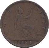 1861 PENNY ( FINE ) - Penny - Cambridgeshire Coins