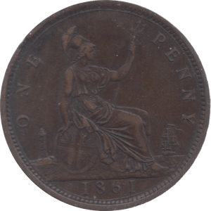 1861 PENNY ( VF ) 7 - Penny - Cambridgeshire Coins