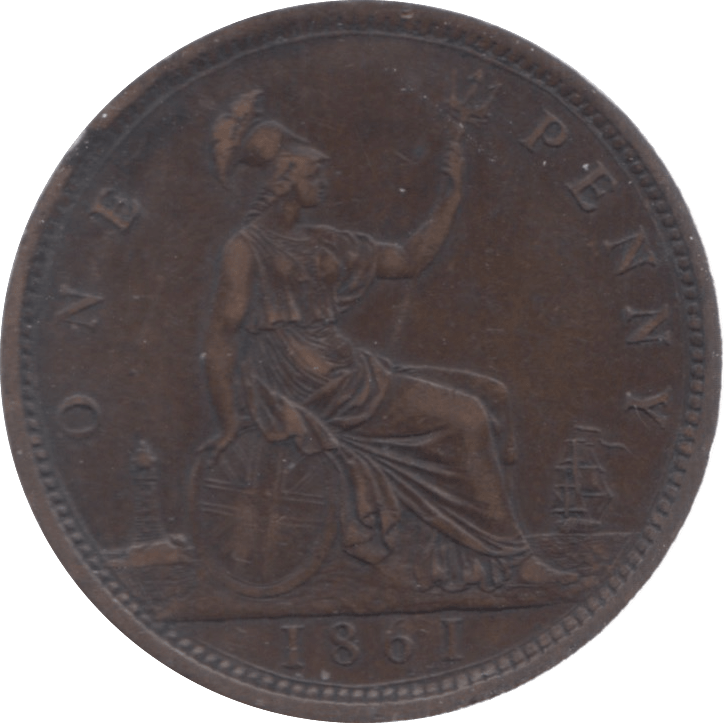 1861 PENNY ( VF ) 7 - Penny - Cambridgeshire Coins