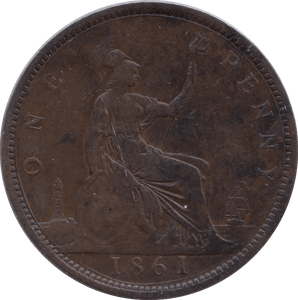 1861 PENNY ( VF ) - Penny - Cambridgeshire Coins