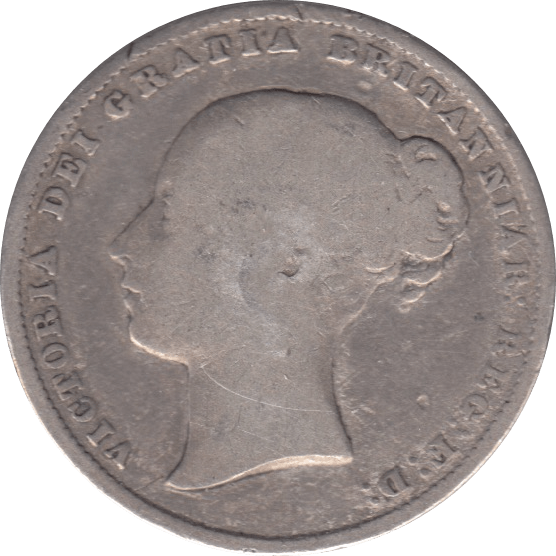 1861 SHILLING ( FINE ) - Shilling - Cambridgeshire Coins