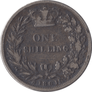 1861 SHILLING ( NF ) - Shilling - Cambridgeshire Coins
