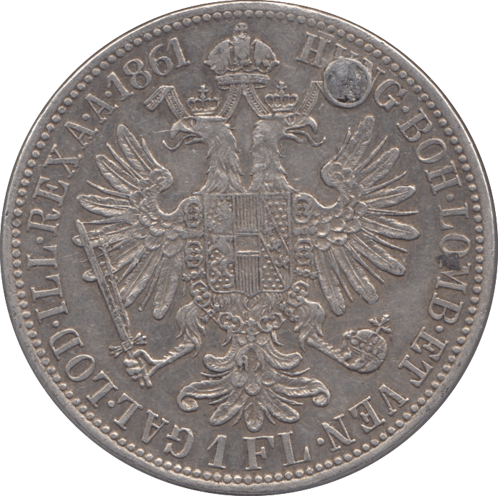 1861 SILVER FLORIN AUSTRIA - SILVER WORLD COINS - Cambridgeshire Coins