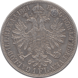 1861 SILVER FLORIN AUSTRIA - SILVER WORLD COINS - Cambridgeshire Coins