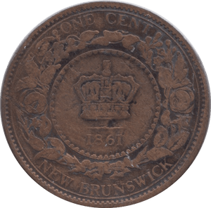 1861 SONE CENT NEW BRUNSWICK - WORLD coins - Cambridgeshire Coins