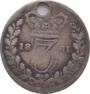 1861 THREEPENCE ( FAIR ) HOLDED - threepence - Cambridgeshire Coins