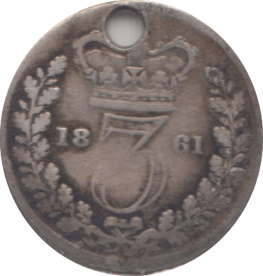 1861 THREEPENCE ( FAIR ) HOLDED - threepence - Cambridgeshire Coins
