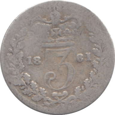 1861 THREEPENCE ( FAIR ) - Threepence - Cambridgeshire Coins