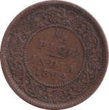 1862 1/2 PICE INDIA - WORLD COINS - Cambridgeshire Coins