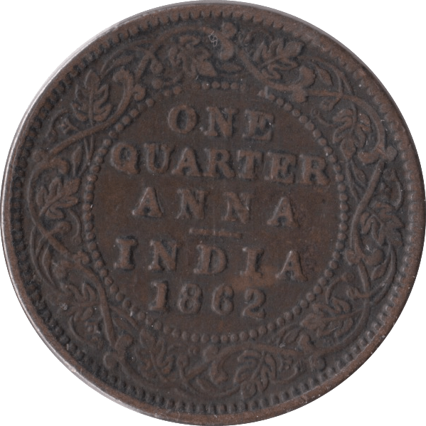 1862 1/4 ANNA INDIA - WORLD COINS - Cambridgeshire Coins