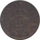 1862 3 PFENNIG PRUSSIA - WORLD COINS - Cambridgeshire Coins