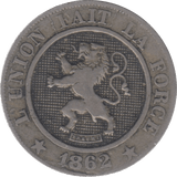 1862 BELGIUM 10 CENTIMES - WORLD COINS - Cambridgeshire Coins