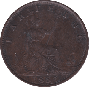 1862 FARTHING ( EF ) C - Farthing - Cambridgeshire Coins