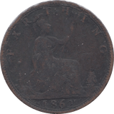 1862 FARTHING ( FAIR ) - Farthing - Cambridgeshire Coins