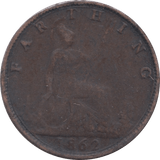 1862 FARTHING ( FAIR ) - Farthing - Cambridgeshire Coins