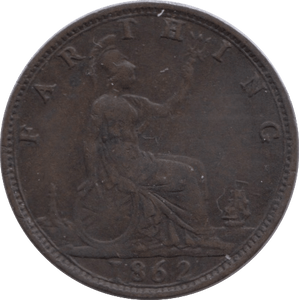 1862 FARTHING ( VF ) - Farthing - Cambridgeshire Coins