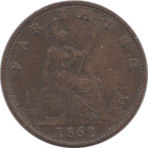 1862 FARTHING ( VF ) - Farthing - Cambridgeshire Coins