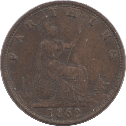 1862 FARTHING ( VF ) - Farthing - Cambridgeshire Coins