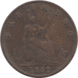 1862 FARTHING ( VF ) - Farthing - Cambridgeshire Coins
