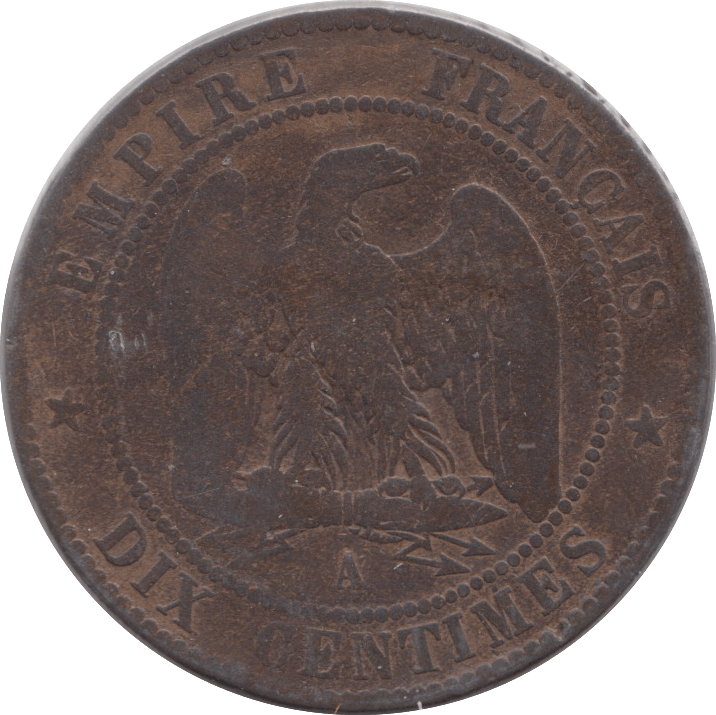 1862 FRANCE 10 CENTIMES - WORLD COINS - Cambridgeshire Coins
