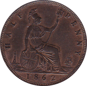 1862 HALFPENNY ( AUNC ) B - Halfpenny - Cambridgeshire Coins