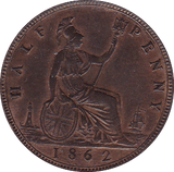 1862 HALFPENNY ( AUNC ) B - Halfpenny - Cambridgeshire Coins