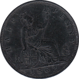1862 HALFPENNY ( AUNC ) - Halfpenny - Cambridgeshire Coins