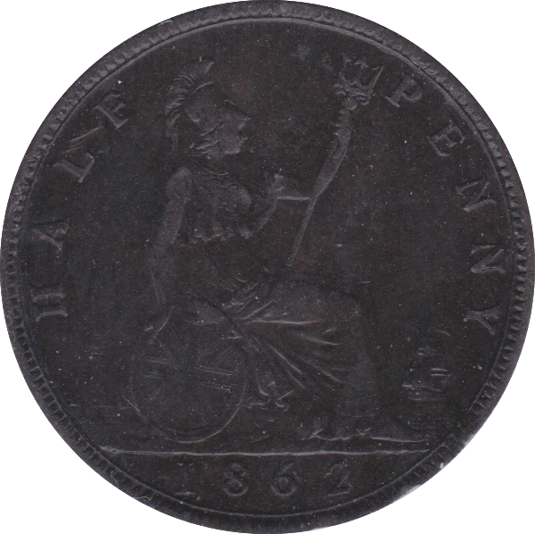 1862 HALFPENNY ( EF ) A - Halfpenny - Cambridgeshire Coins