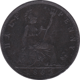 1862 HALFPENNY ( EF ) A - Halfpenny - Cambridgeshire Coins