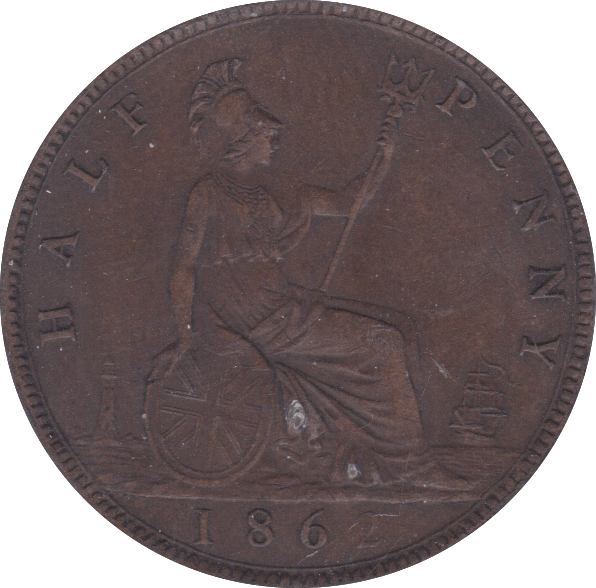 1862 HALFPENNY ( EF ) B - Halfpenny - Cambridgeshire Coins