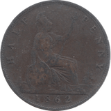1862 HALFPENNY ( FINE ) - Halfpenny - Cambridgeshire Coins
