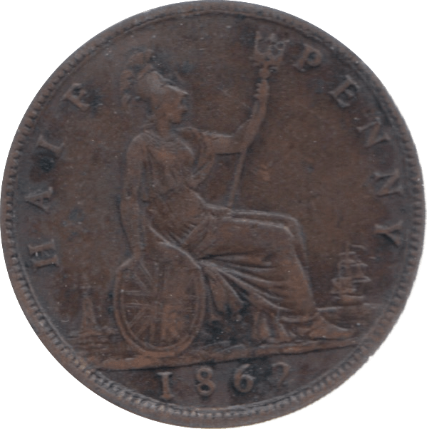 1862 HALFPENNY ( FINE ) - Halfpenny - Cambridgeshire Coins