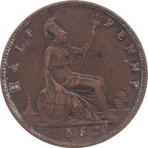 1862 HALFPENNY ( GF ) 2 - Halfpenny - Cambridgeshire Coins