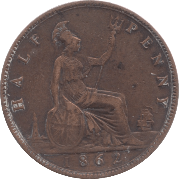 1862 HALFPENNY ( GF ) 2 - Halfpenny - Cambridgeshire Coins