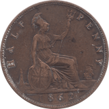 1862 HALFPENNY ( GF ) 2 - Halfpenny - Cambridgeshire Coins