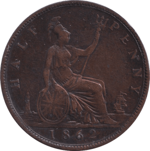 1862 HALFPENNY ( GF ) - Halfpenny - Cambridgeshire Coins